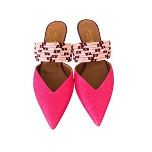 🆕 Malone Souliers Maisie Leather Mules Fuchsia Sandal